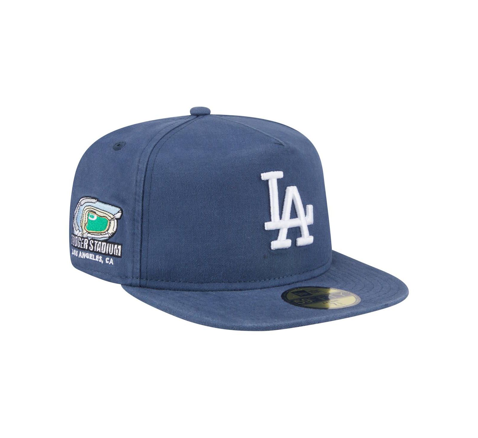 Мужская кепка New Era Blue Los Angeles Dodgers Championship Side Flag A-Frame 59FIFTY Fitted