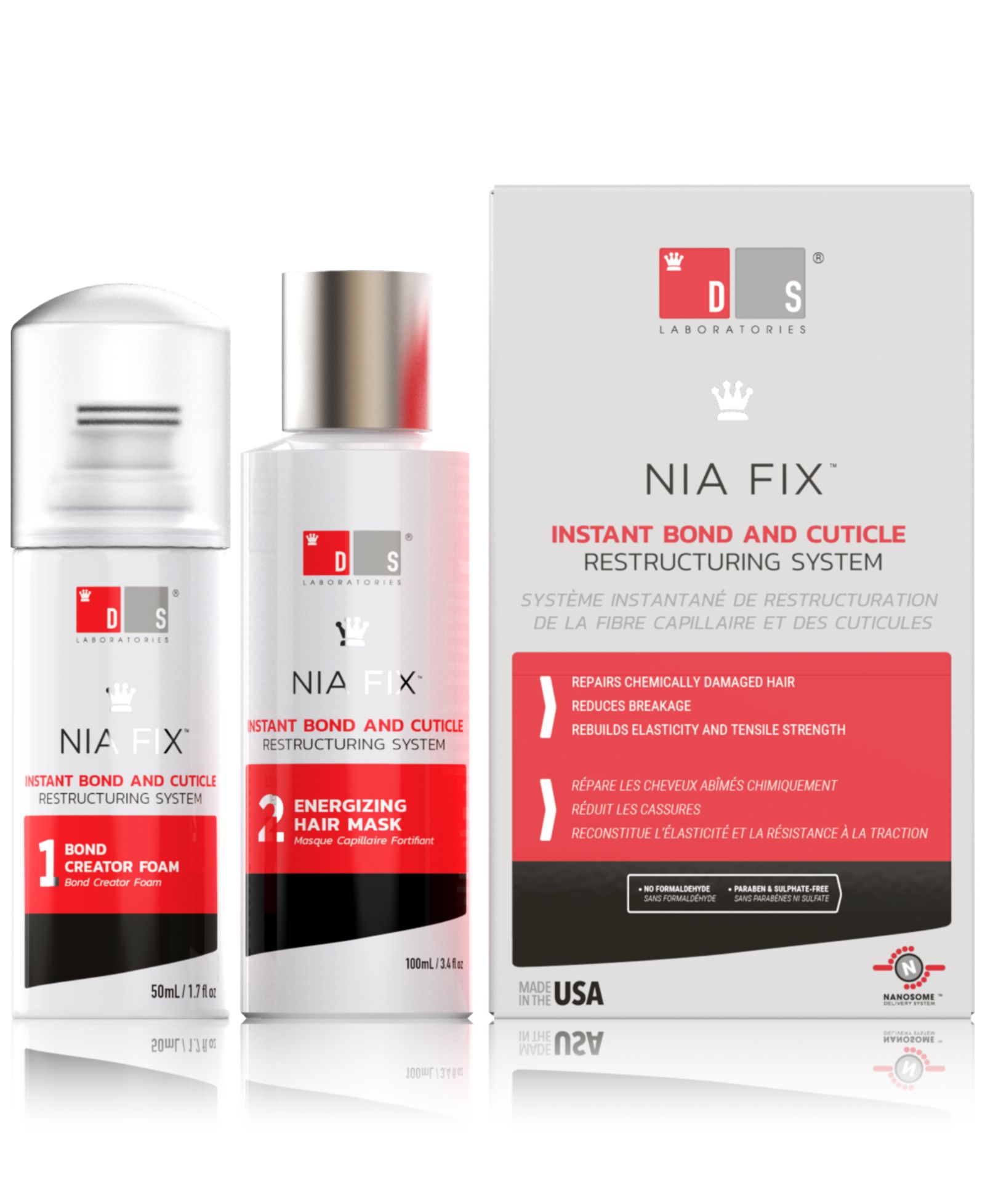 DS Laboratories NIA FIX Instant Bond & Cuticle Restructuring System