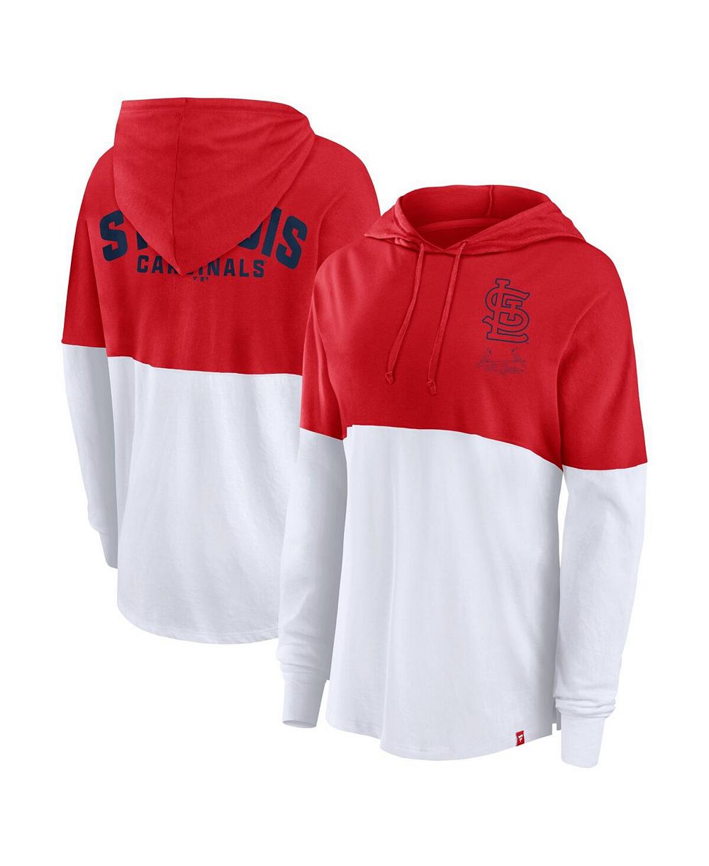 Женское худи Fanatics Red/White St. Louis Cardinals Backup Option Pullover