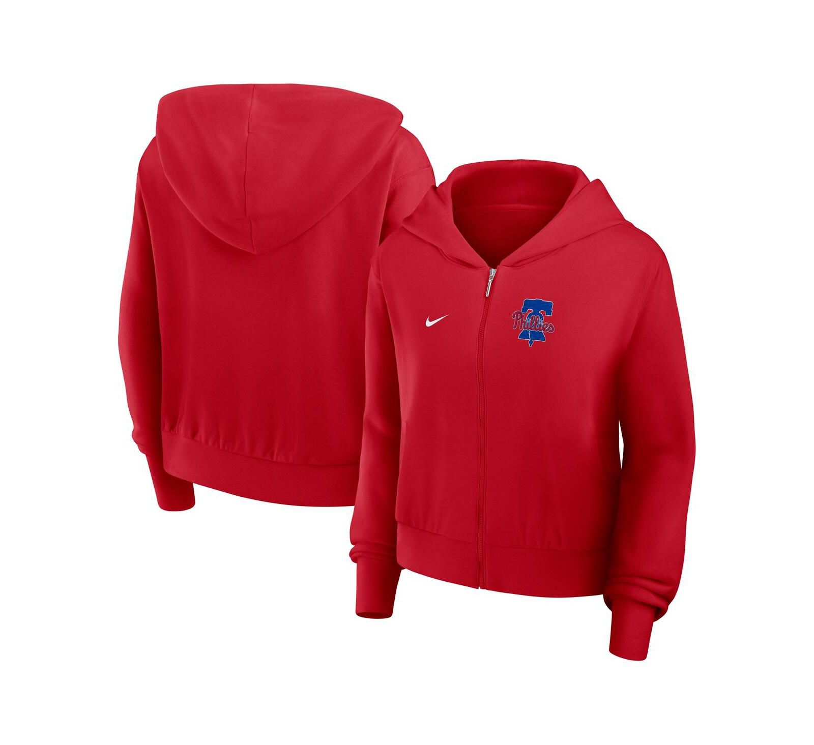 Nike Women's Red Philadelphia Phillies Lightweight Full-Zip Hoodie