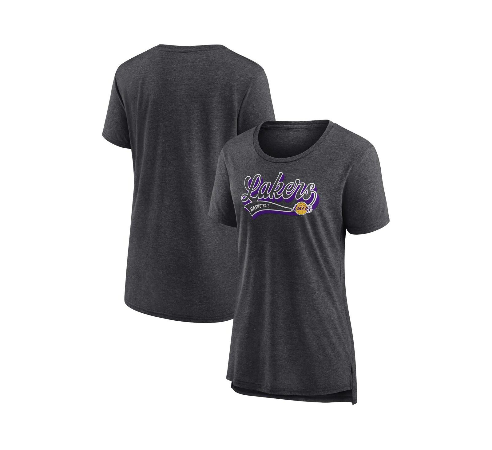 Fanatics Женская футболка Tri-Blend Los Angeles Lakers League Leader, Heather Charcoal