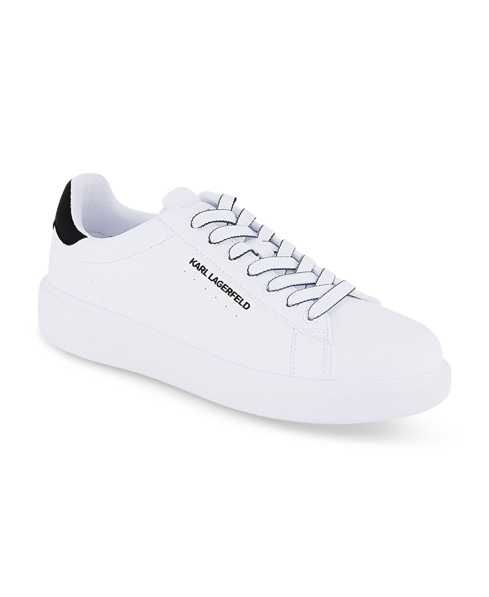 KARL LAGERFELD PARIS Men's Logo Plain-Toe Sneakers