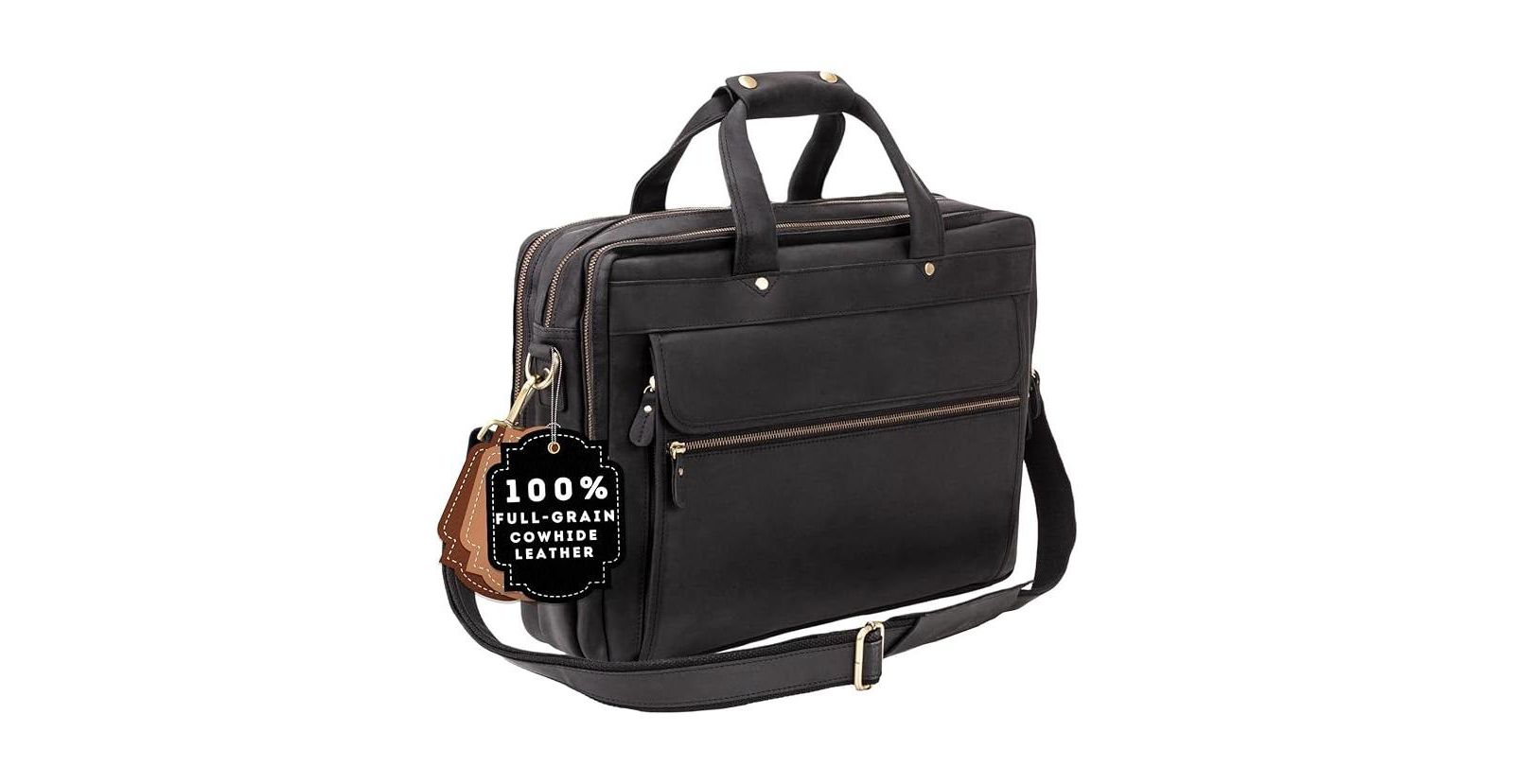 Кожаный портфель Luxorro Large Capacity, элегантный