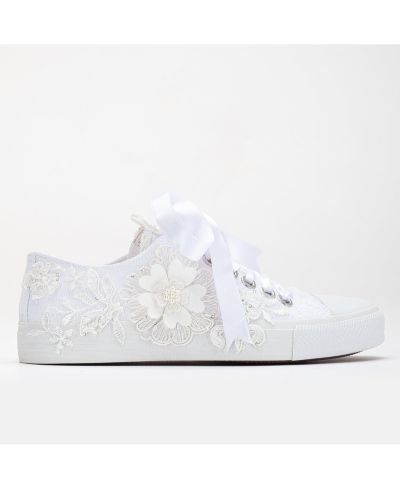 Forever & Always Shoes Свадебные кеды Peyton с цветочным кружевом
