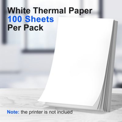 SWIFINT D810 Thermal Paper, 8.5"x11" US letter size. Advanced thermal printing paper, compatible with D810 printer. 1 pack of 100 sheets