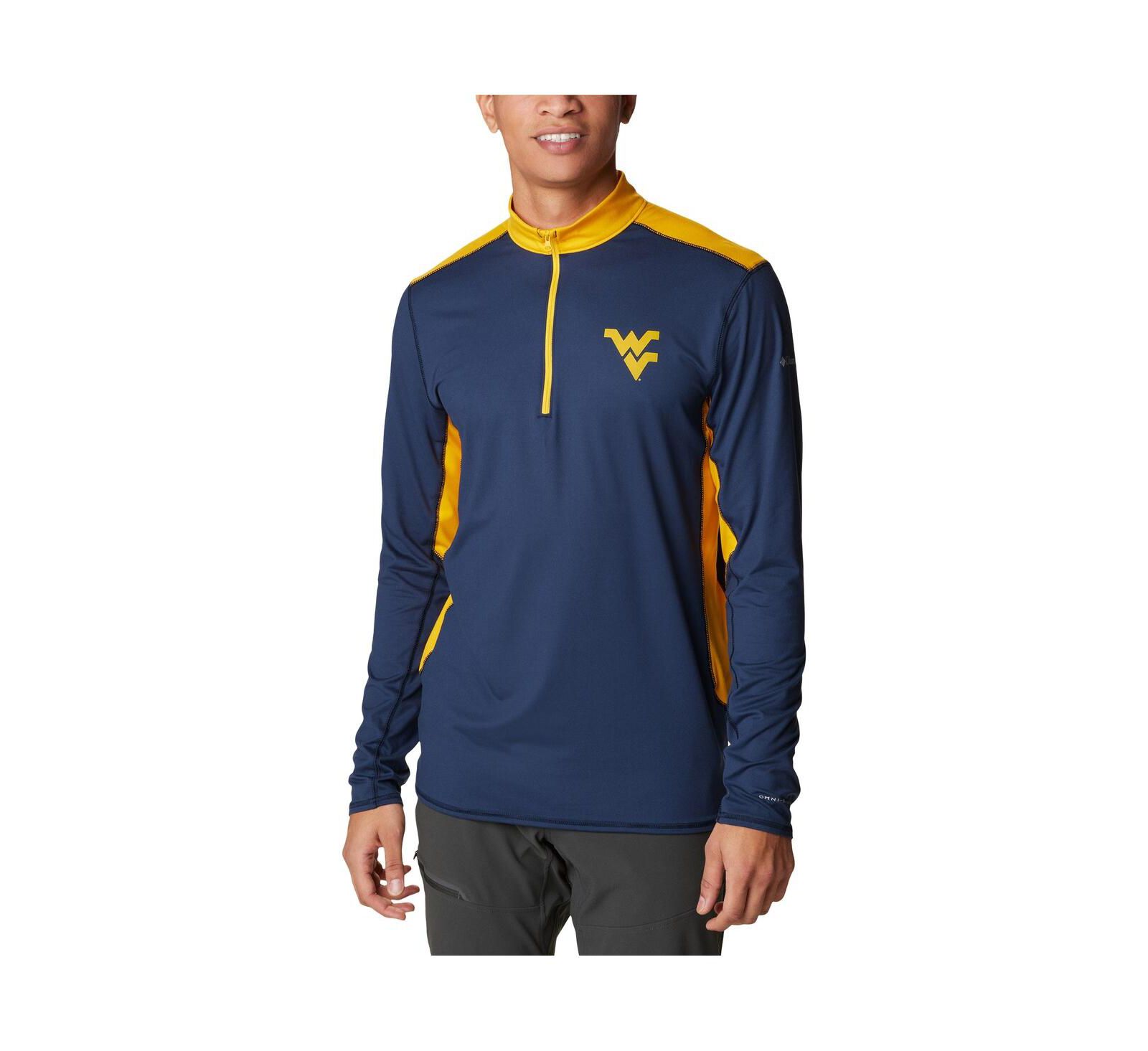 Columbia Мужское свитшот на молнии Tech Trail Omni-Shade Navy West Virginia Mountaineers