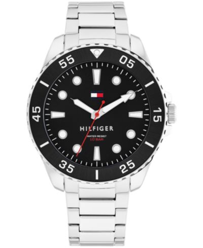 Tommy Hilfiger Мужские кварцевые часы из стали с сереистым оттенком, 42mm