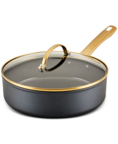 Farberware Сковорода Saute с крышкой, керамическое антипригарное покрытие Forged Induction, 3 Quart
