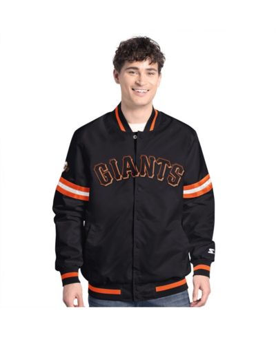Starter Men's Black San Francisco Giants Scout Full-Snap Varsity Jacket
