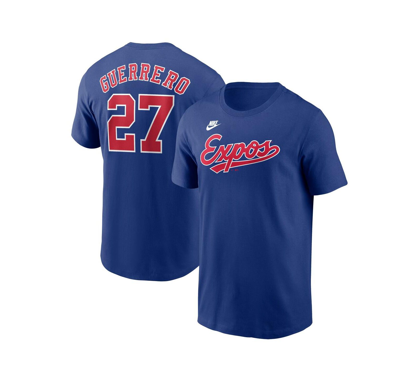 Nike Men's Vladimir Guerrero Blue Montreal Expos Cooperstown Collection Fuse Name & Number T-Shirt