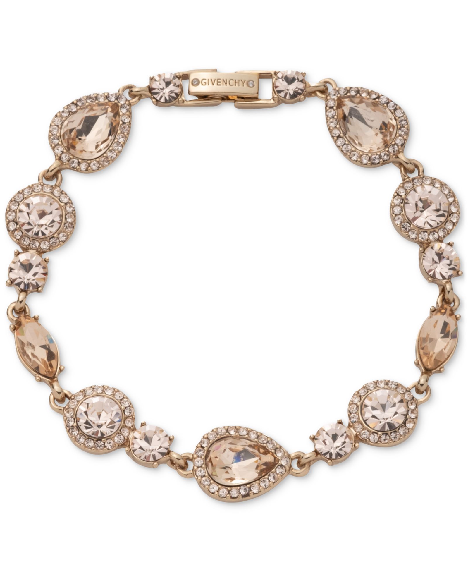 Givenchy Mixed Crystal Halo Statement Flex Bracelet