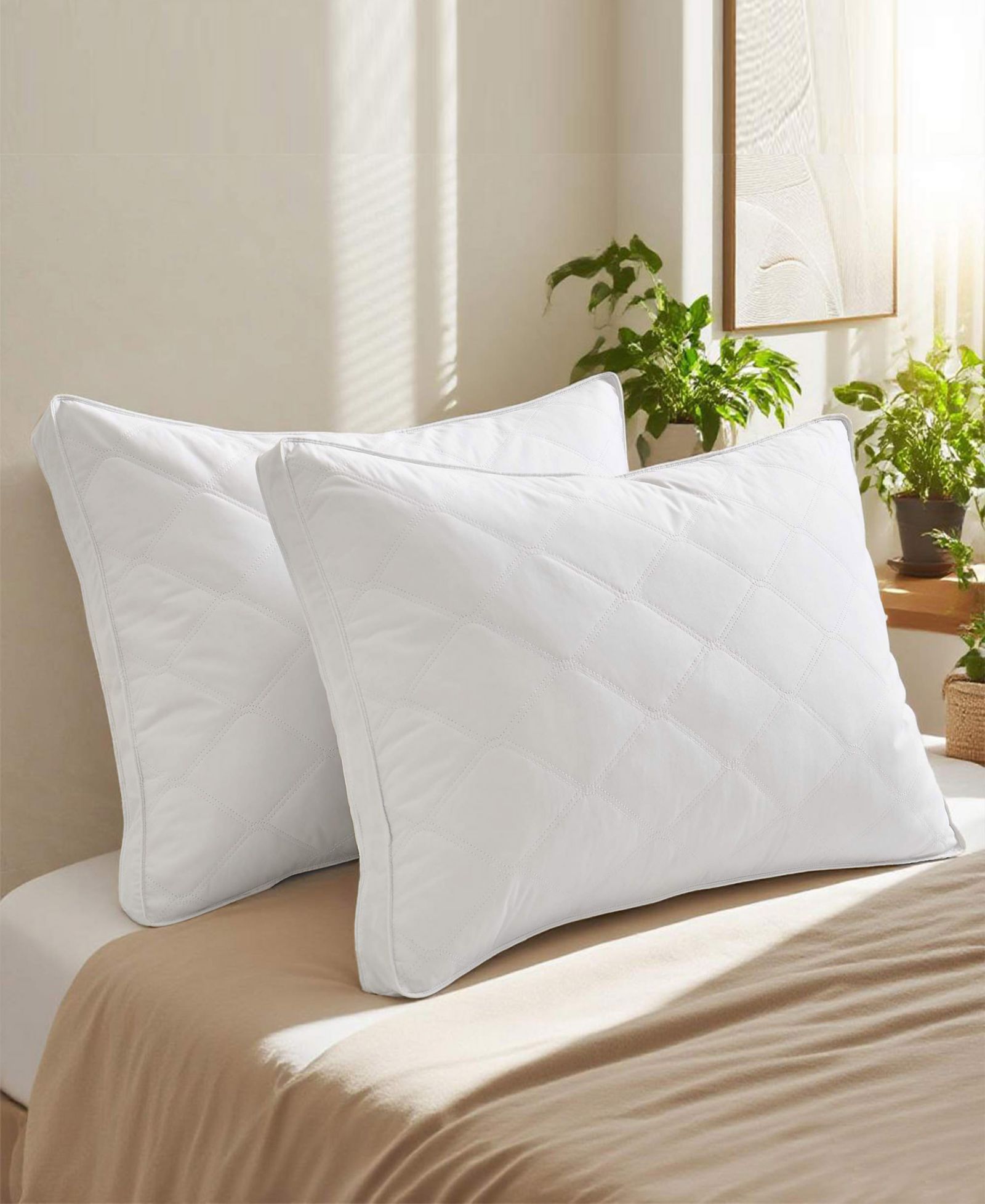 UNIKOME Soft Fluffy Luxury Goose Down Pillow, King