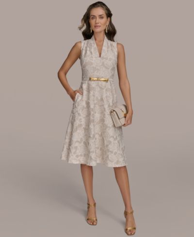 Женское платье Donna Karan New York Belted Jacquard