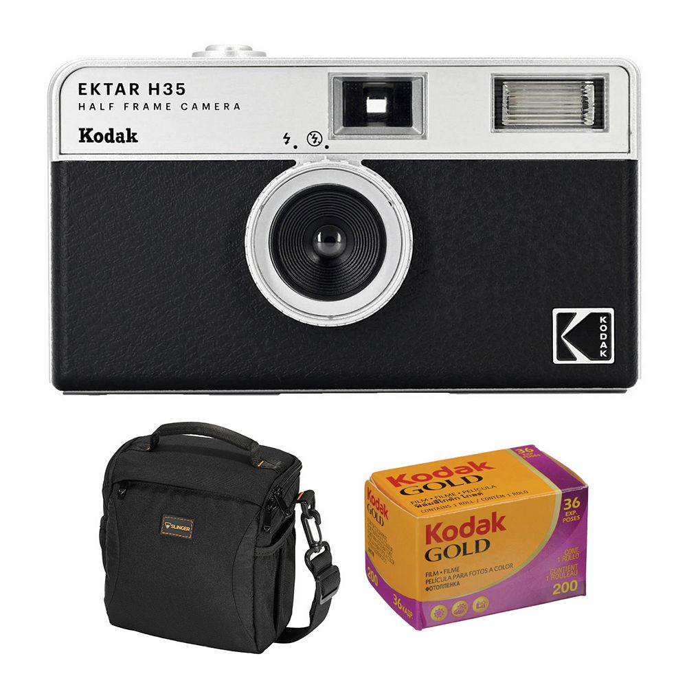 Kodak EKTAR H35 Half Frame Film Camera, Black with Accessory Kit