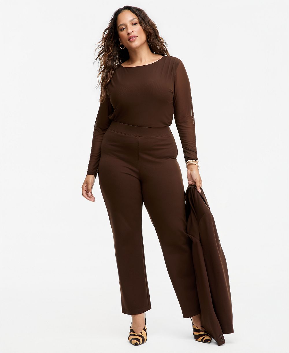 I.N.C. International Concepts Plus Size High-Rise Slim-Fit Ankle Pants, Macy's Exclusive