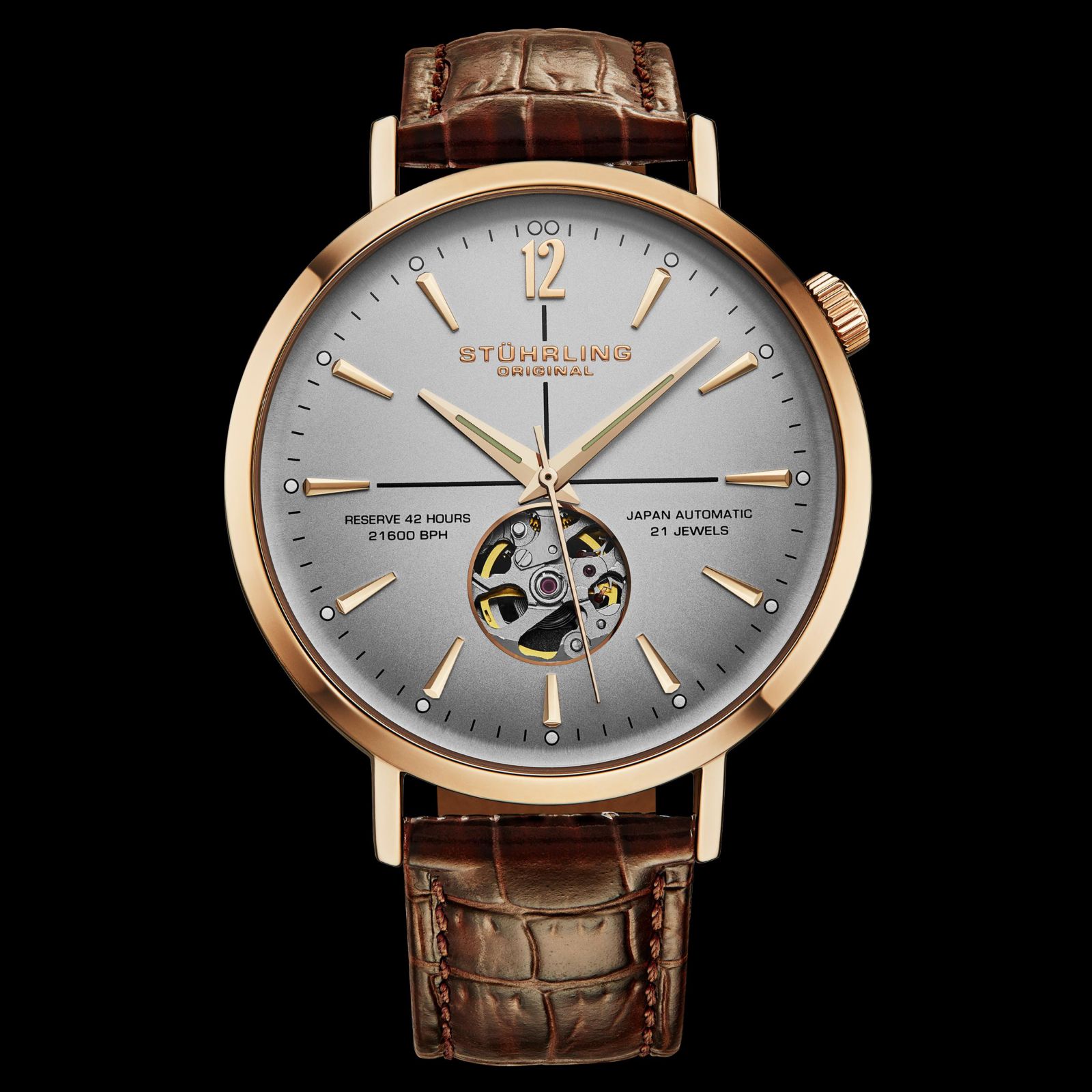 Stuhrling Мужские часы Quasar Skeleton Automatic 42mm