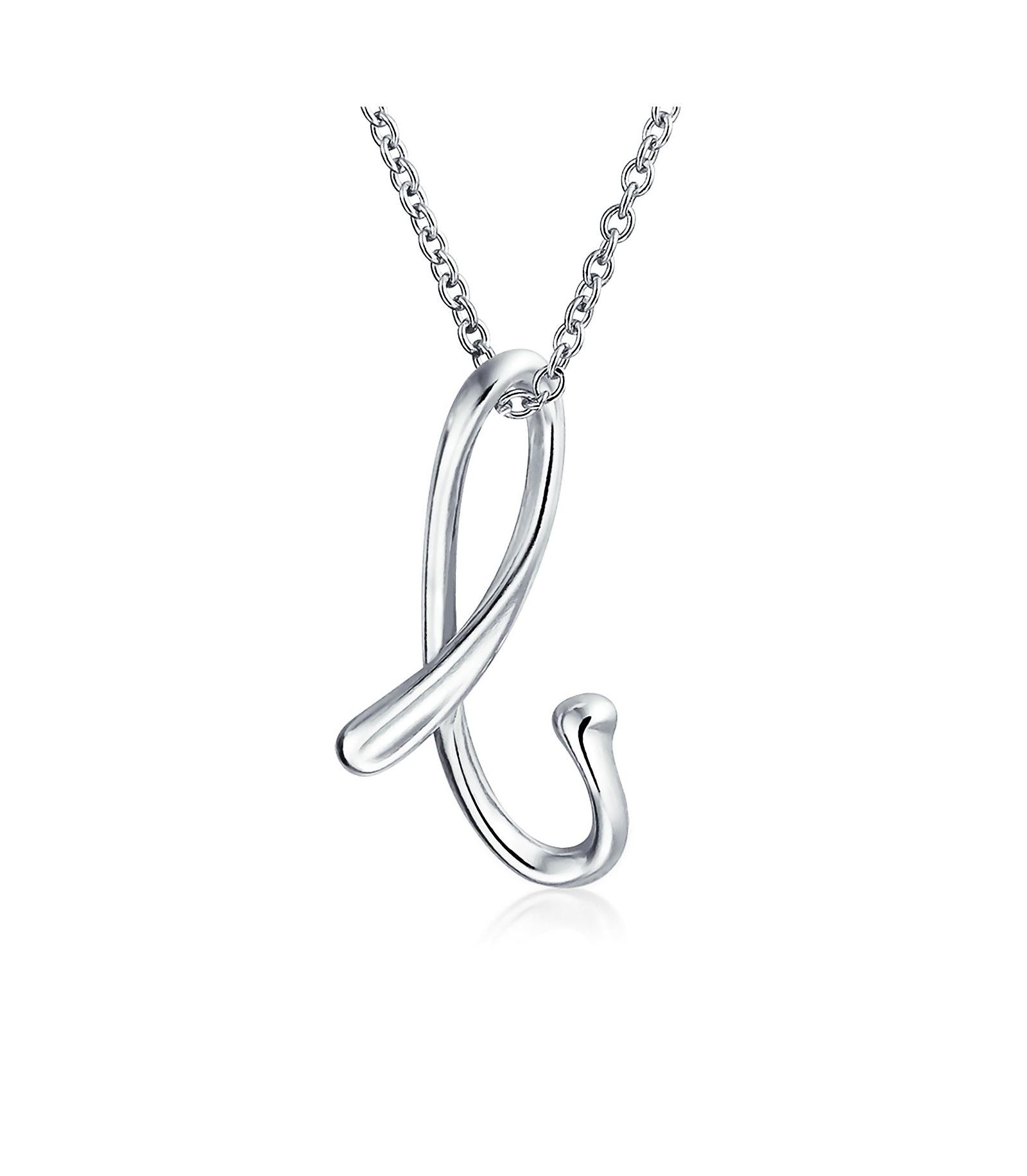 Bling Jewelry Initial Pendant Necklace Sterling Silver