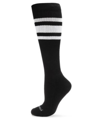 MeMoi Women's Unisex Knee High Cotton Blend 15-20mmHg Graduated Compression Socks WFC1520-1101