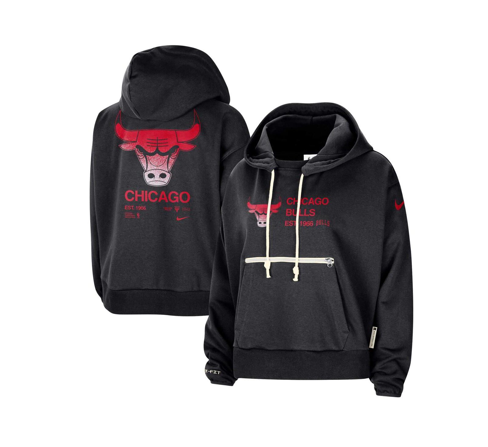 Nike Женское черное худи Nike Chicago Bulls Courtside Standard Issue Performance