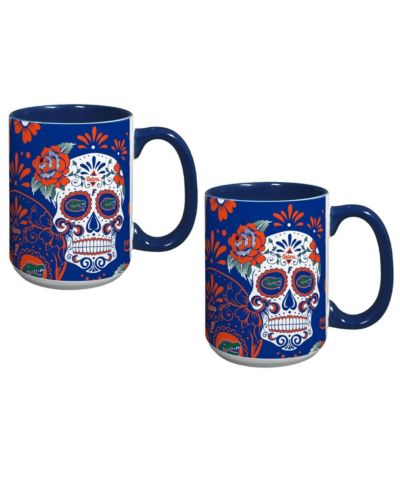 Indigo Falls Florida Gators Dia De Los Muertos Mug, Set of 2