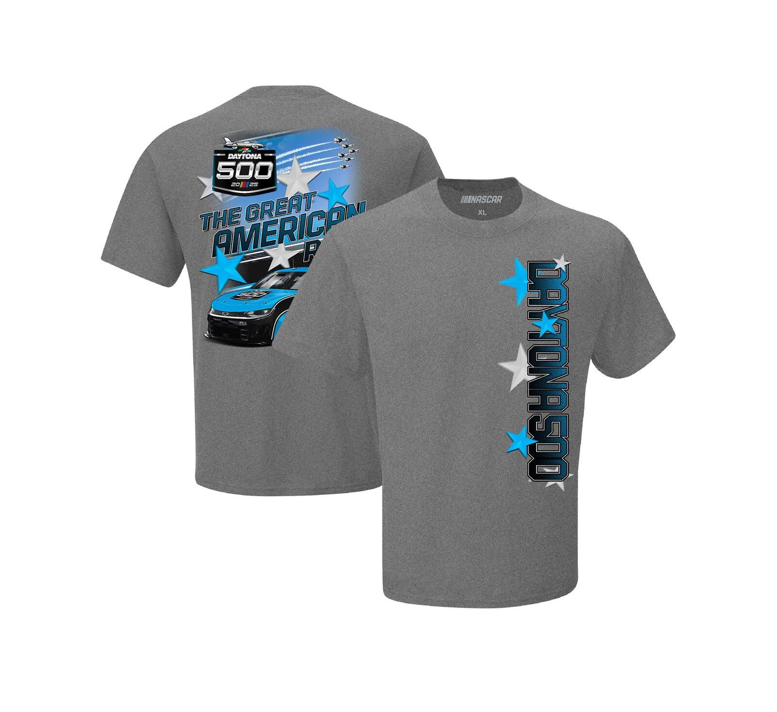 Футболка Checkered Flag Sports Men's Heather Charcoal Daytona International Speedway 2025 Daytona 500 Graphic