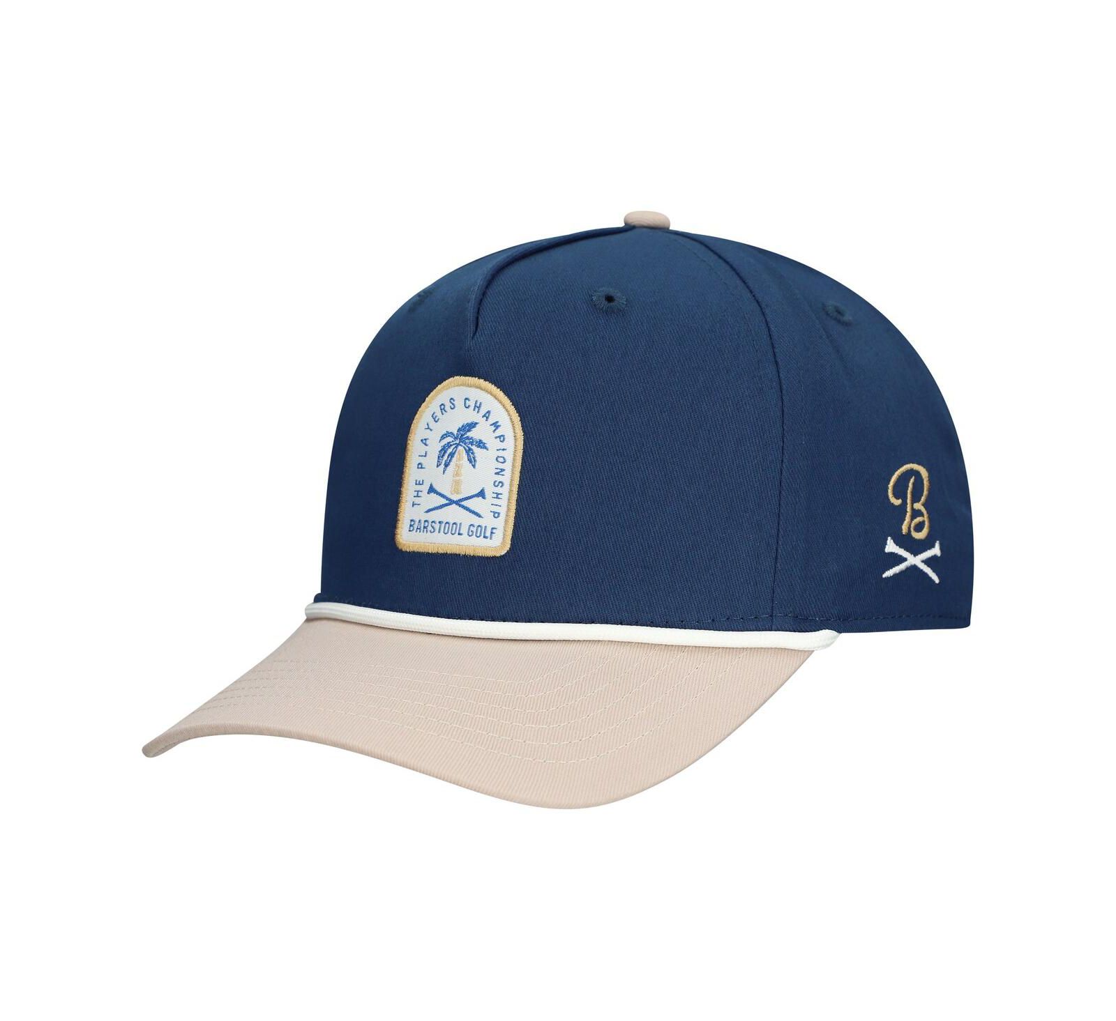 Barstool Golf Men's Navy THE PLAYERS Tropical Small Patch Rope Snapback Hat