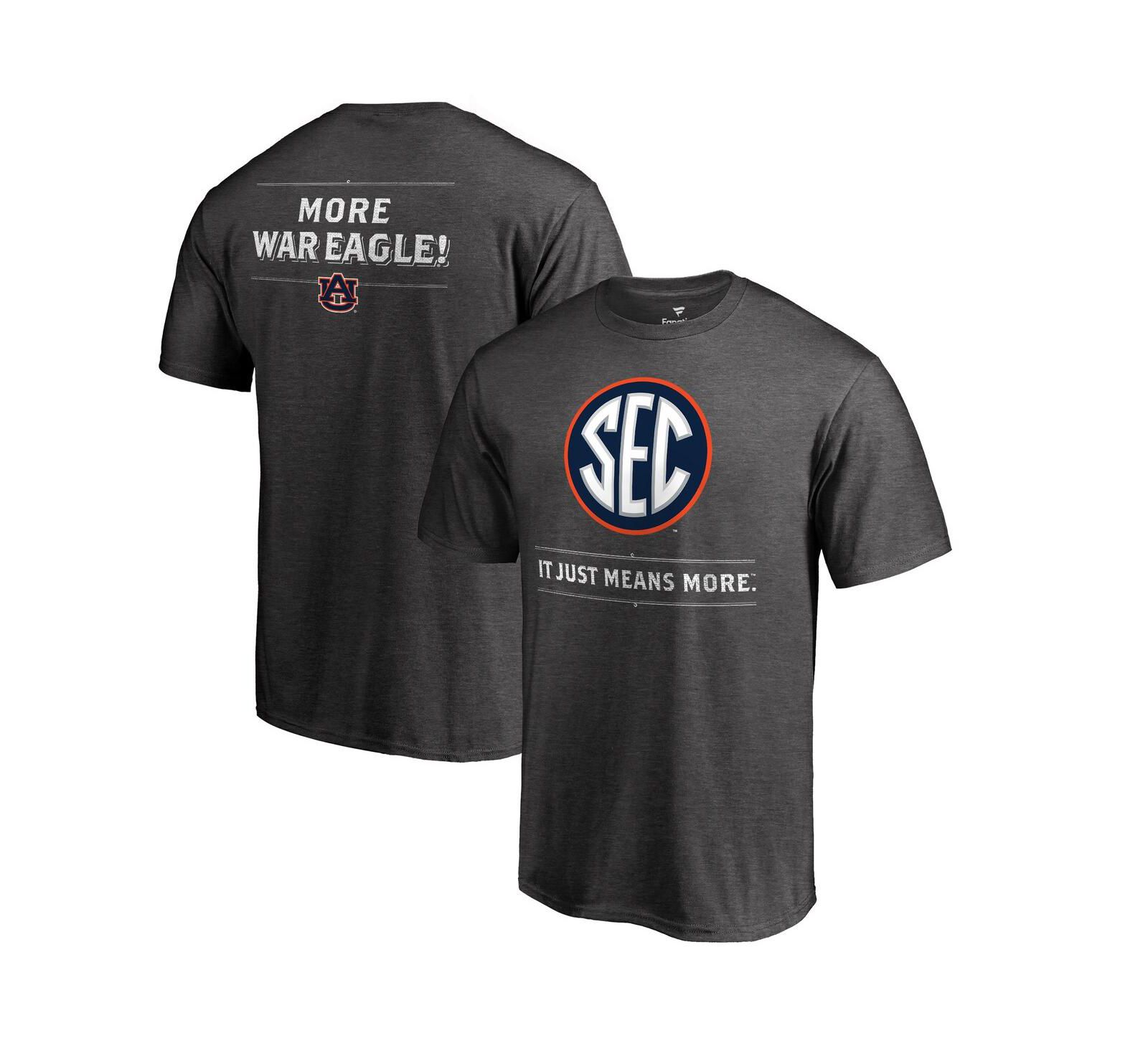 Fanatics Мужская футболка Ash Auburn Tigers SEC Means More
