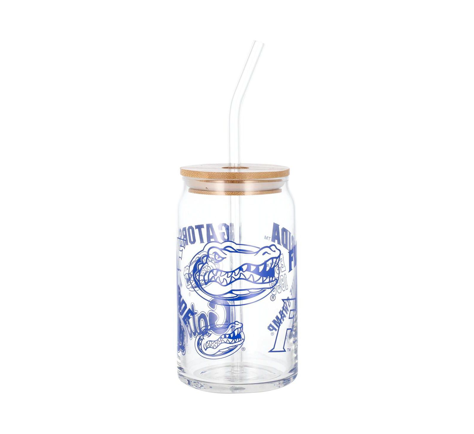 Стакан для напитков Indigo Falls Florida Gators 16oz. Can Glass with Straw