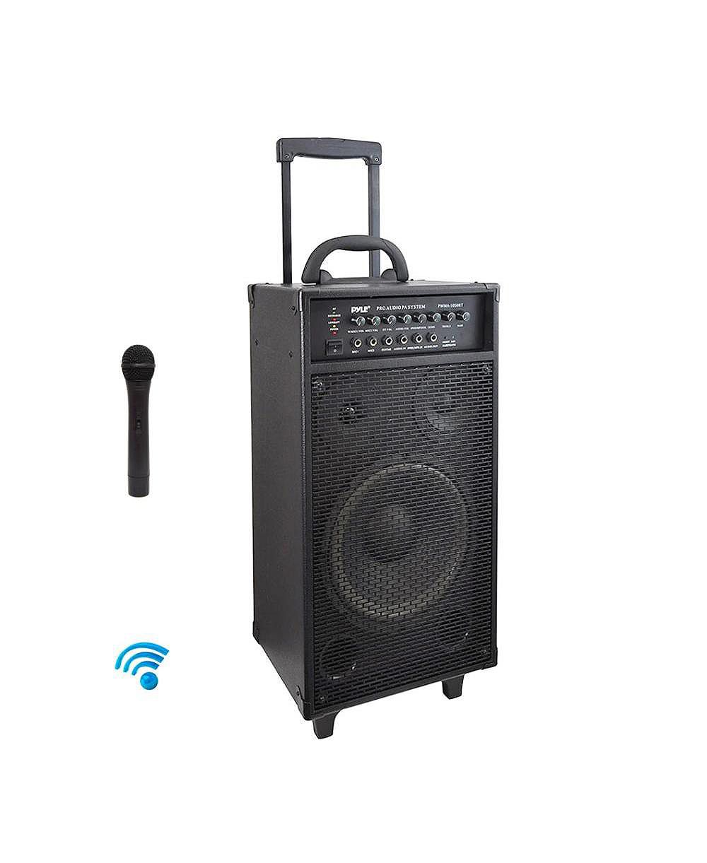 SereneLife Portable Bluetooth PA Speaker with Wireless Mic & Rechargeable Battery, 800W