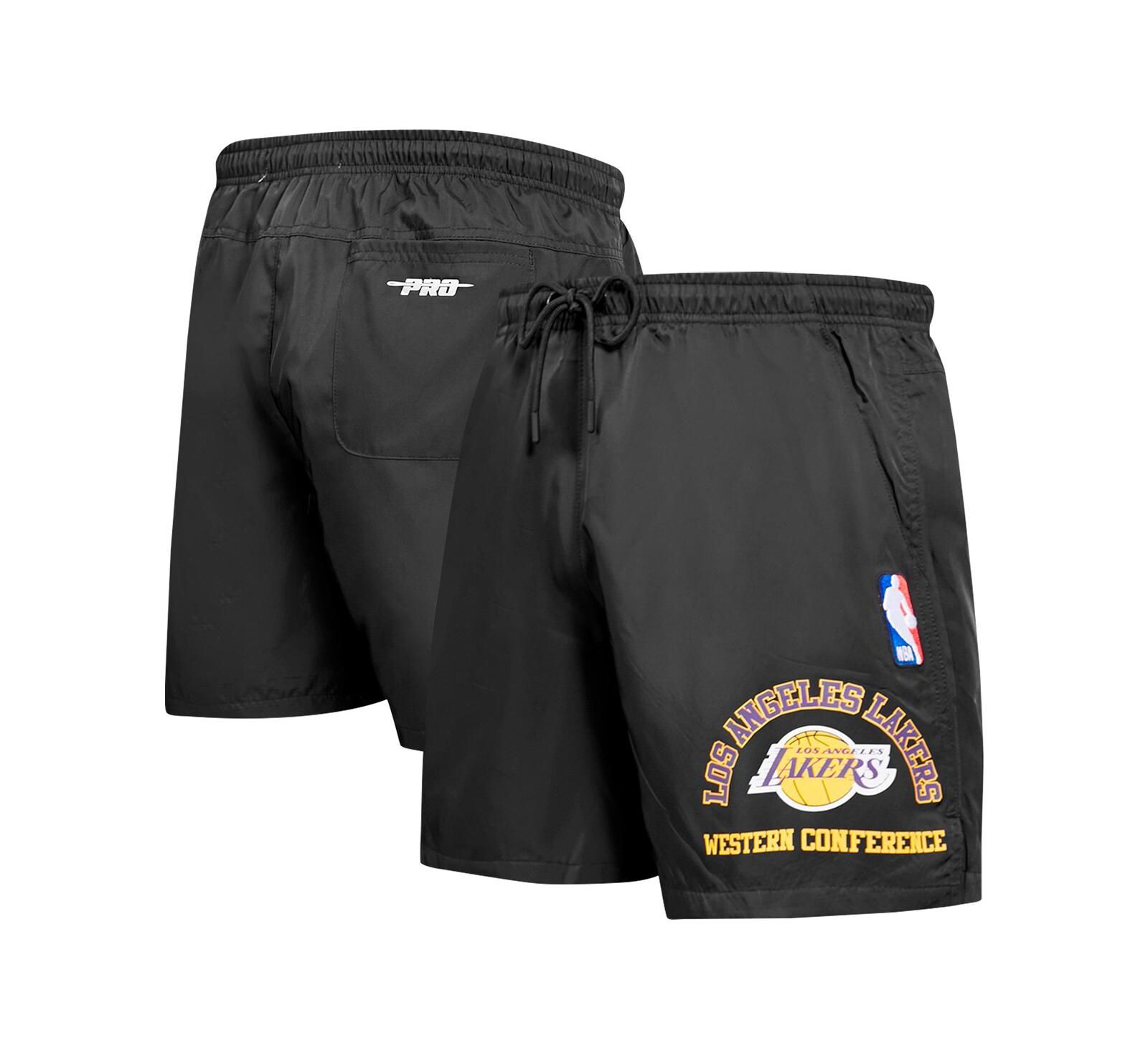 Pro Standard Men's Black Los Angeles Lakers Area Code Shorts