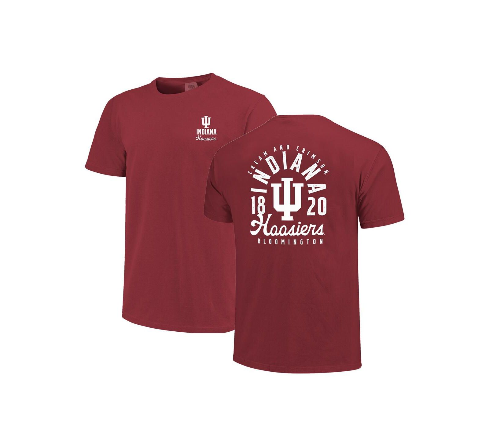 Image One Men's Crimson Indiana Hoosiers Comfort Colors Mascot Overlay T-Shirt