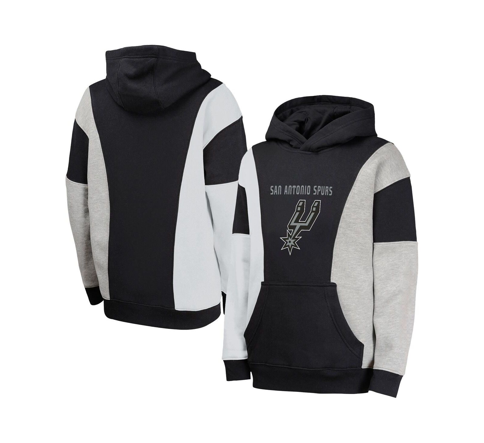 Худи Outerstuff Big Boys and Girls Black San Antonio Spurs Ace In the Hole Pullover