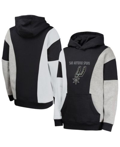 Outerstuff Big Boys and Girls Black San Antonio Spurs Ace In the Hole Pullover Hoodie