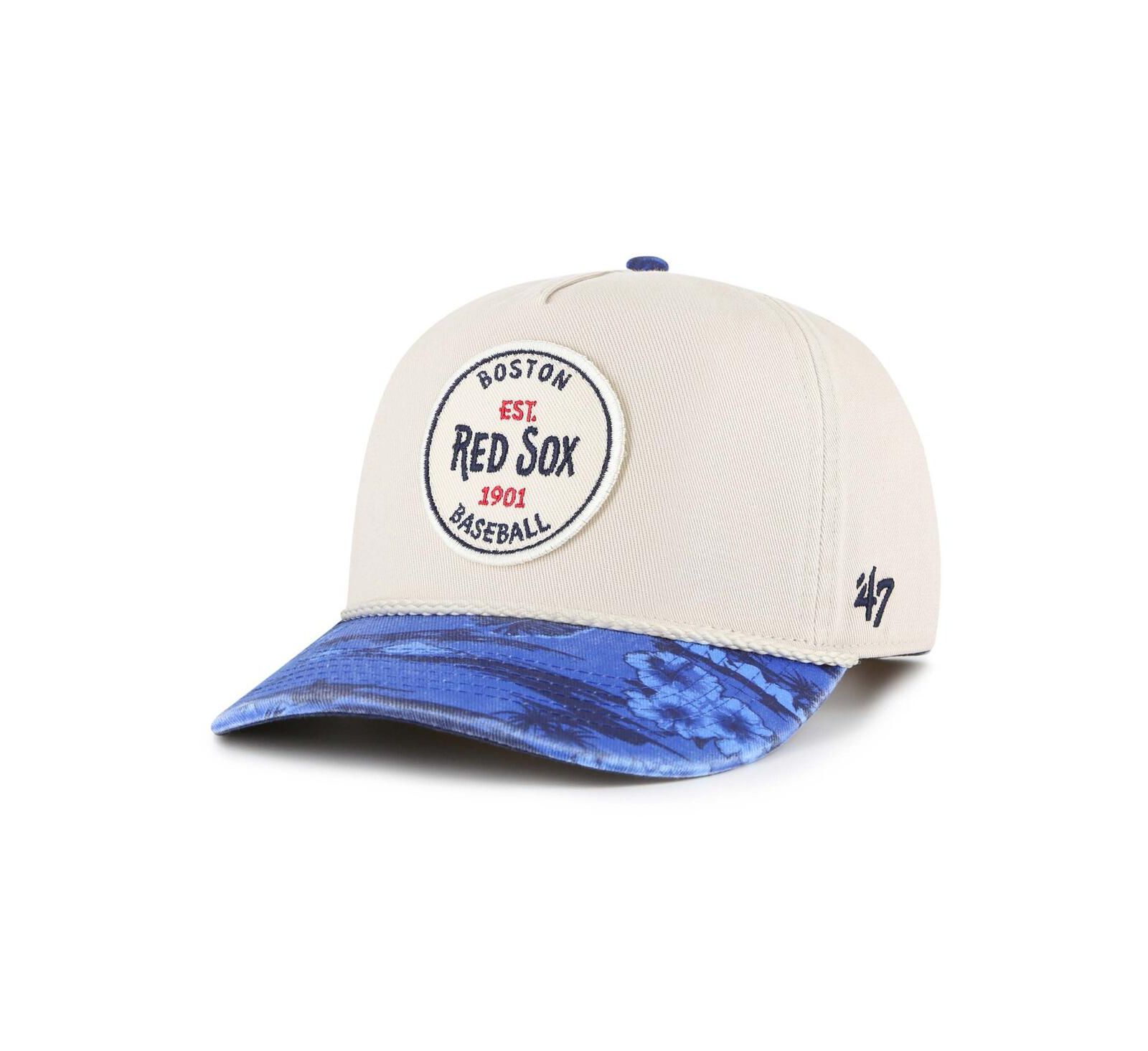 Мужская регулируемая кепка '47 Brand Cream/Navy Boston Red Sox Fiji Rope Hitch