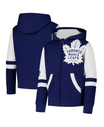 Outerstuff Big Boys and Girls Blue Toronto Maple Leaf's Face Off Full-Zip Hoodie