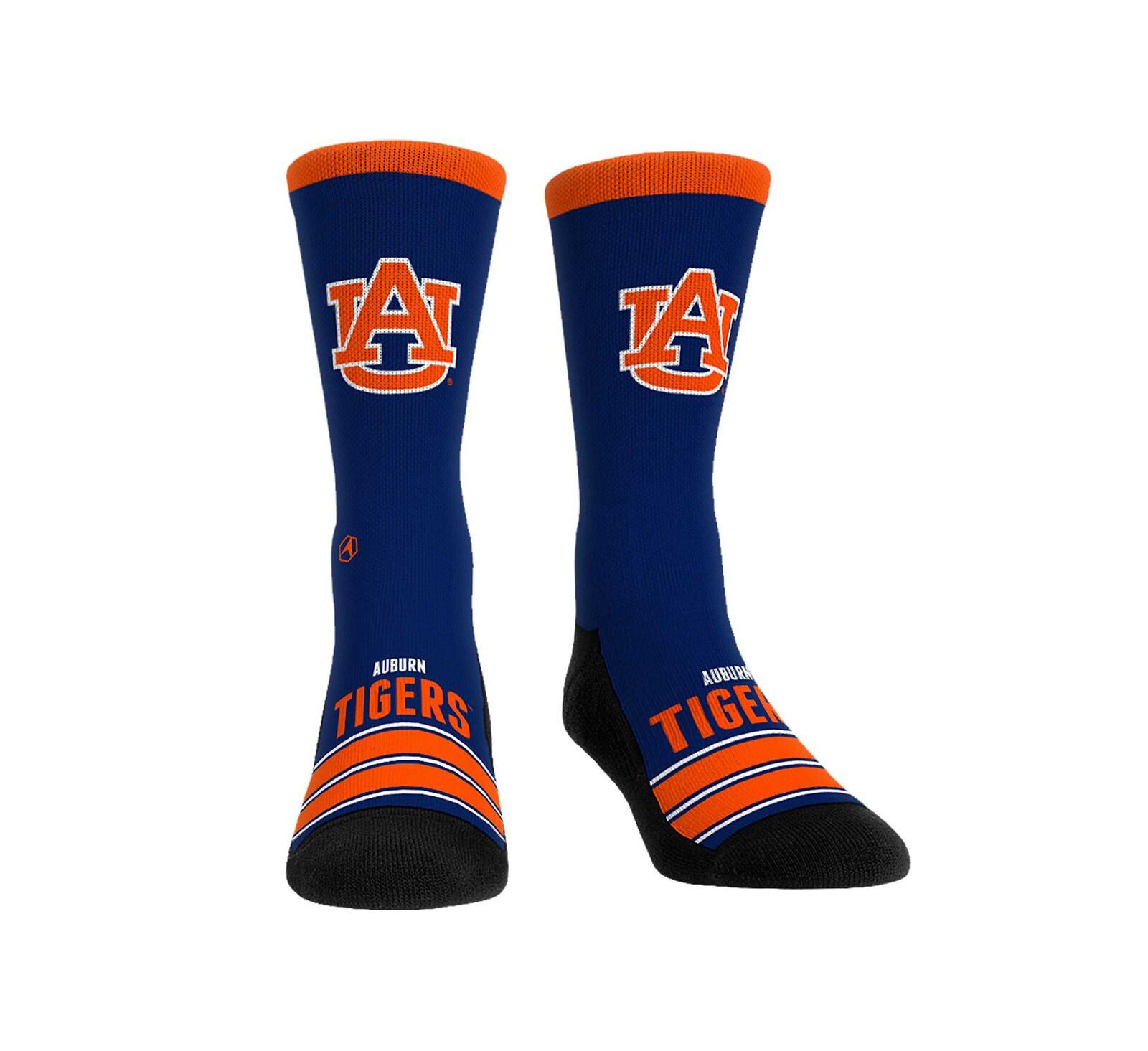 Rock 'Em Men's and Women's Auburn Tigers Gametime Stripe Crew Socks