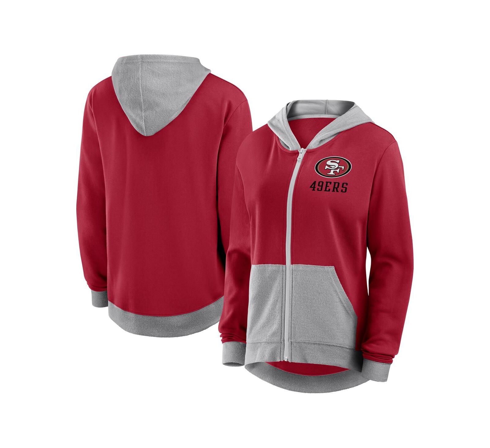 Fanatics Women's Scarlet San Francisco 49ers Hit It Full-Zip Hoodie