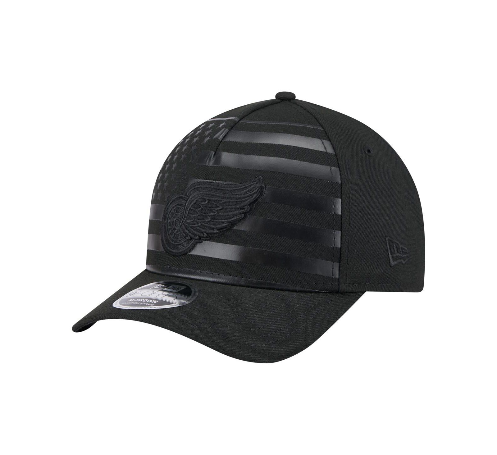 Кепка New Era Men's Black Detroit Red Wings Game Day Stealth Flag 9FORTY A-Frame Adjustable Hat