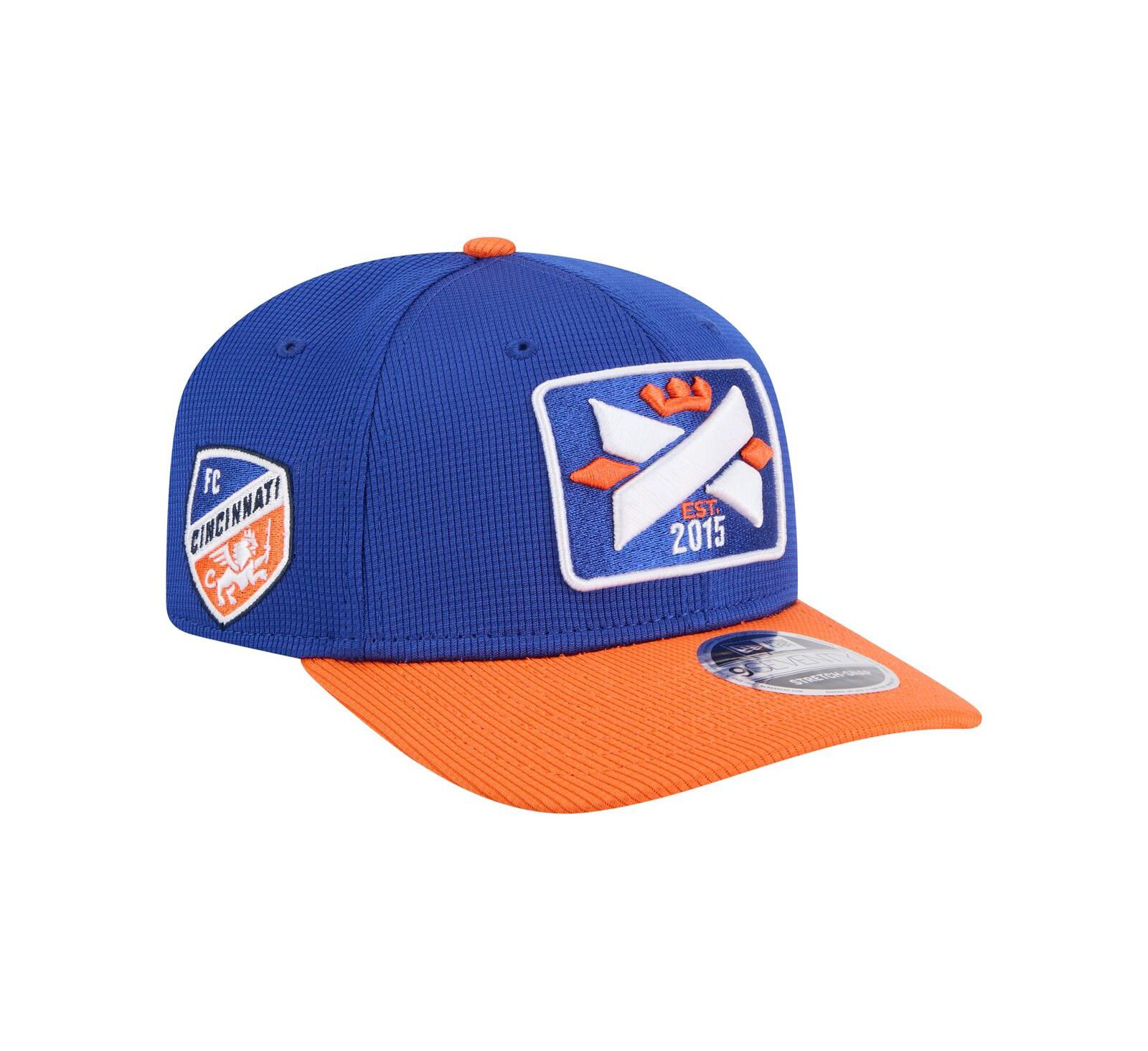 New Era Men's Blue/Orange FC Cincinnati 2025 Jersey Hook 9SEVENTY Stretch-Snap Hat