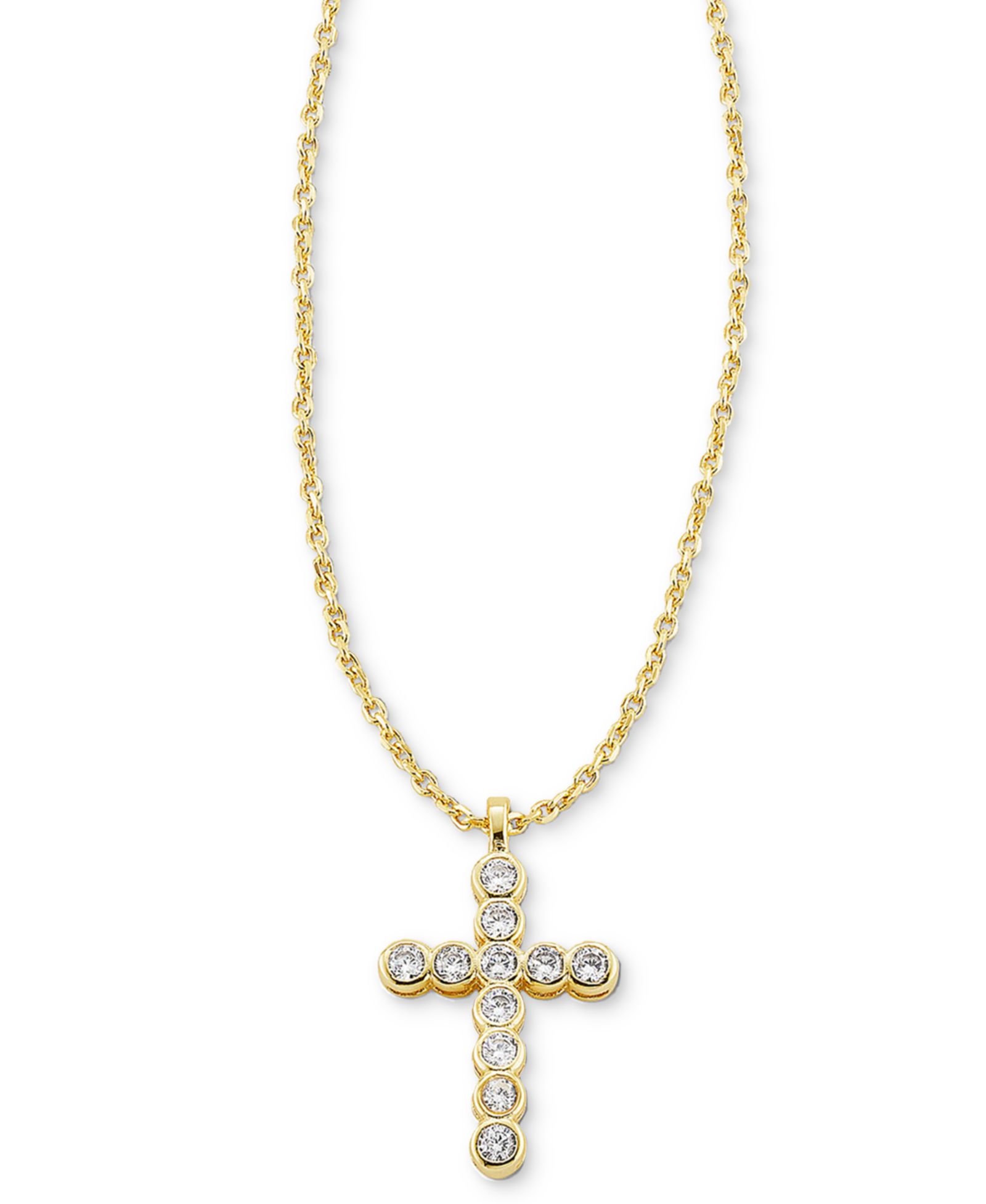 Подвеска Kendra Scott Gold-Tone Cross Crystal 19"