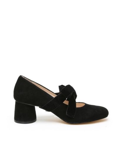 Alterre Women's Black Suede Marie Customizable Pumps