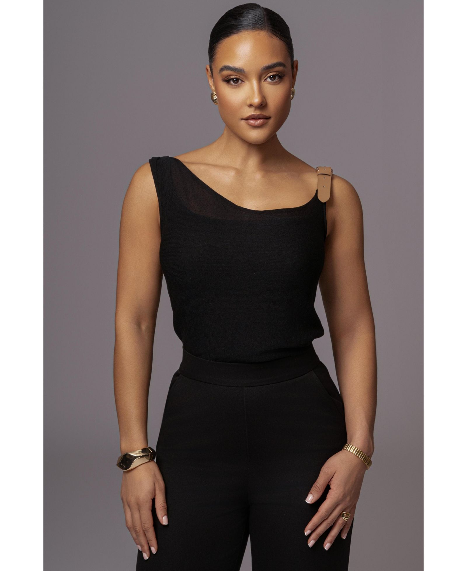 Женский топ JLUXLABEL Shanti с искусственной пряжкой