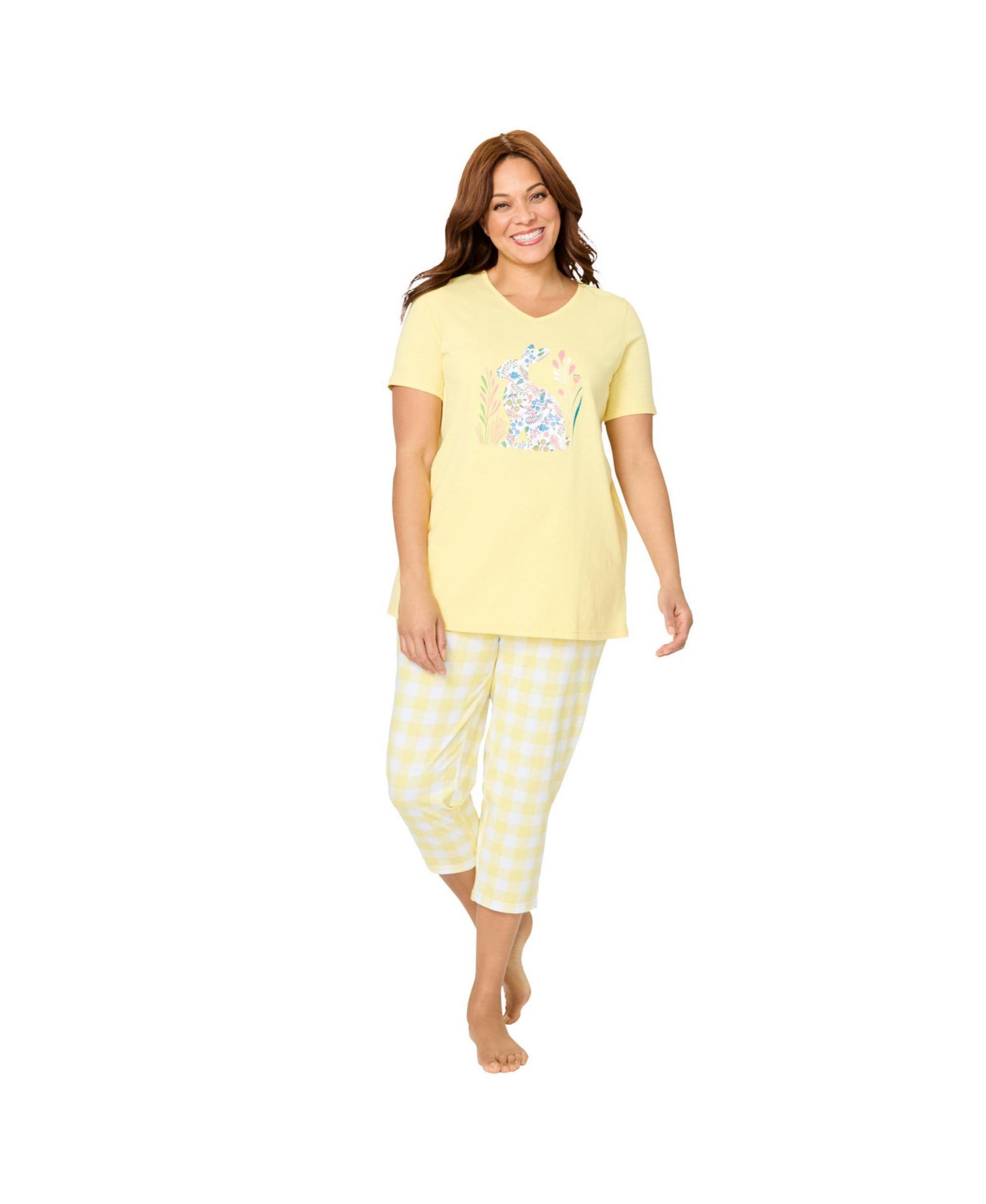 Пижамные брюки Plus Size Only Necessities Capri
