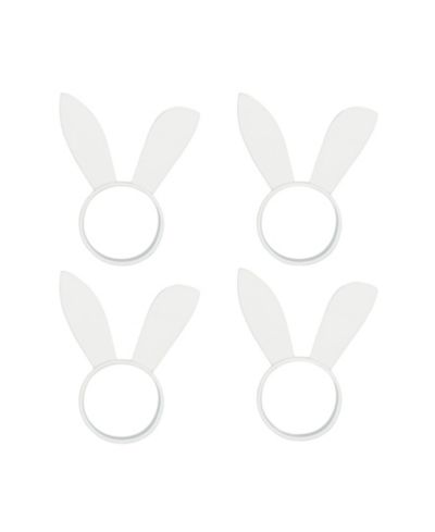 Design Imports алюминиевые кольца для салфеток White Bunny Ears, набор из 4 штук
