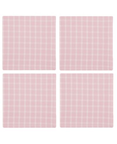 Хлопковые салфетки Design Imports Lilac Windowpane Plaid, комплект 4 шт.