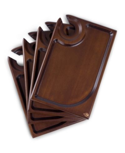 Toscana Rectangle Wine Appetizer Plates, Set of 4