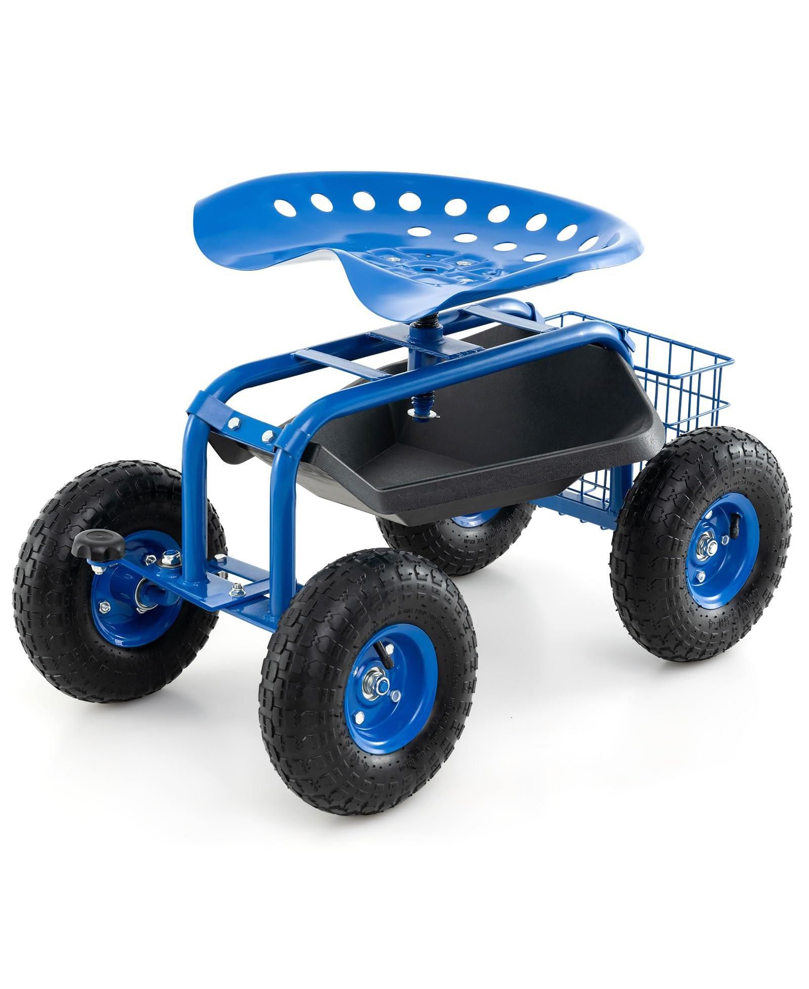 Ecooso Garden Cart with Heavy Duty Tool Tray