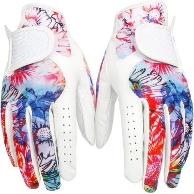 ARONKL Женские гольфы для гольфа, кожаные, летние, цветочные, дышащие спортивные перчатки