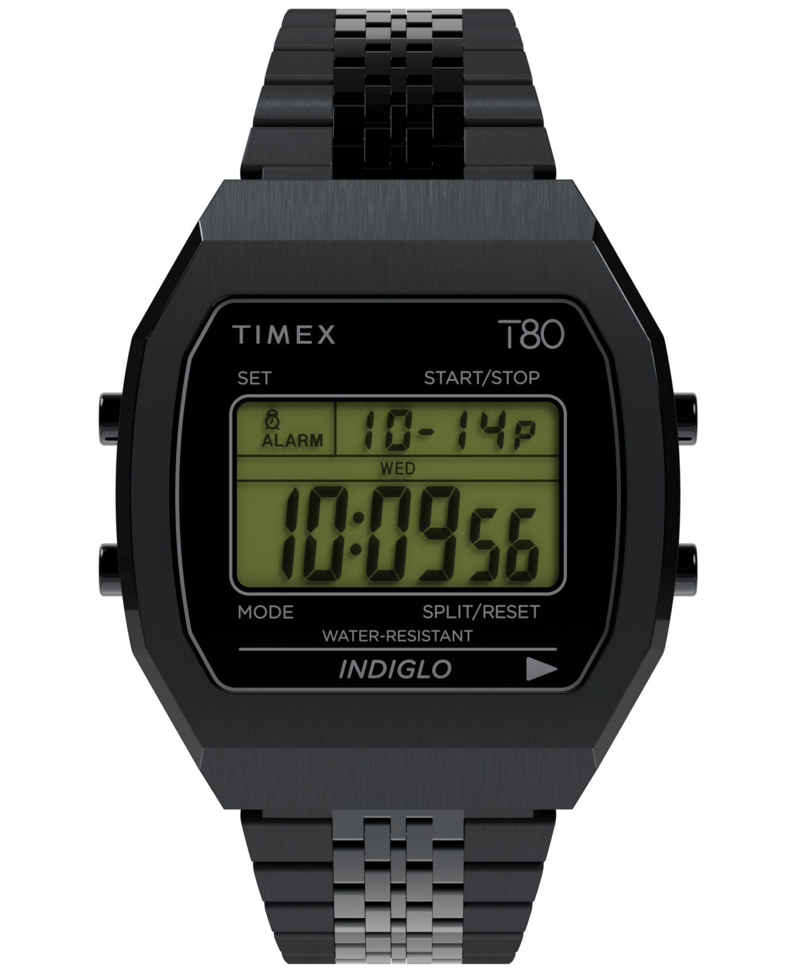 Мужские кварцевые часы Timex Black Stainless Steel