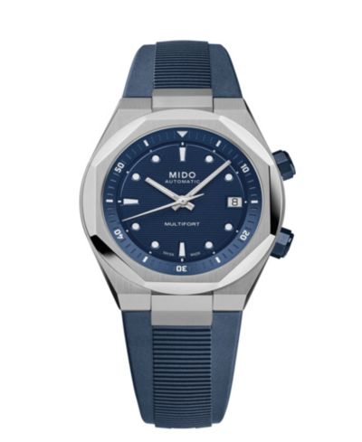 Мужские/женские часы Mido Unisex Multifort 8 Blue Rubber Swiss Automatic, 40mm